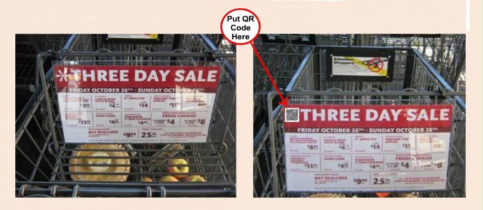 shopping cart sign holder