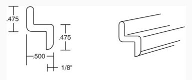 Z-Bar 1/2" x 49" Length